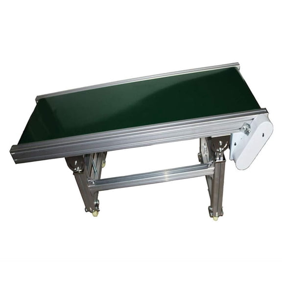 INTSUPERMAI PVC Belt Conveyor Inclined Wall Double Dam-Board Green 59"*15.7" Packaging Machine