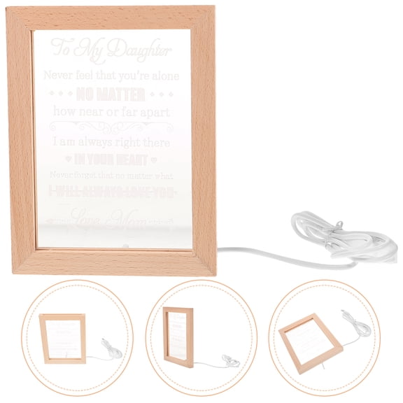 MUSEYA lighted picture frame Wooden Photo Display for Living Room 1Pcs