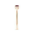 thumbnail image 4 of ANGARA Natural Two-Stone Square Ruby & Pear Diamond Open Ring in 14K Rose Gold for Women (Size-3mm) | July Birthstone, Birthday, Anniversary, Jewelry Gift for Women | Natural Ruby Ring, 4 of 10