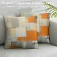 thumbnail image 3 of GOSMITH  Throw Pillow Covers Modern Home Art Decor, Pillow Cases Decorative, Abstract Oil Painting Pillowcases for Bedroom, Living Room, Cushion Couch Sofa, Beige Orange, 3 of 5