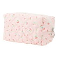 thumbnail image 1 of Ofertas Únicas 1 Pc Bolsa de Maquillaje Portátil para Mujeres en Viaje Vacaciones Boda Camping Algodón Rosa, 1 of 3