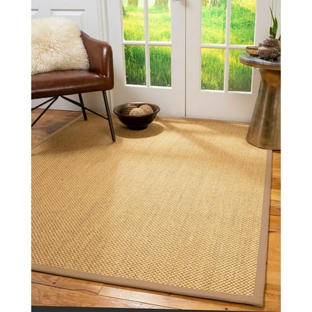 Autumn Wheat Rug Natural Area Rugs 100%, Natural Fiber Handmade Rustic, Gold Sisal Rug, Wheat Border - 2' X 3' ()