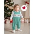 thumbnail image 4 of BemeyourBBs Newborn Baby Boy Girl Christmas Outfit Romper Plaid Gingerbread Man Snowmen Santa Overall Pants Hat Set Cute Infant Xmas Clothes, 4 of 9