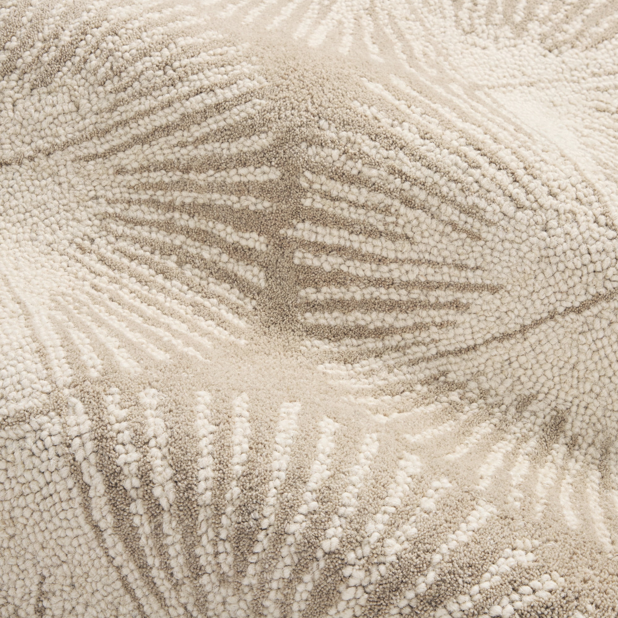 NICOLE MILLER NEW YORK Kendall Slinky Geo Handcrafted Area Rug, 100% Wool Rug, Taupe, 6'x9'