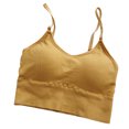 thumbnail image 1 of Qarigey Mujeres Sexy Crop Tops Tube Top Sujetador sin costuras Lencería deportiva Elástico Push Up Sports Bralette Tank Ropa interior amarillo Qarigey AP000318-02, 1 of 6