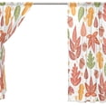 thumbnail image 4 of Coolnut Acorns and Autumn Leaves Semi Sheer Curtains Window Voile Drapes Panels Treatment-55x84in for Living Room Bedroom Kids Room, 2 Pieces, 4 of 4