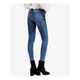 thumbnail image 2 of FREE PEOPLE Womens Blue High Rise Busted Knee Skinny Jeans  Size: 24 Waist, 2 of 2