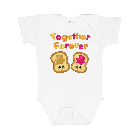 Inktastic Together Forever- Peanut Butter and Jelly Boys or Girls Baby Bodysuit