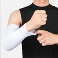 thumbnail image 6 of Sun Protection Compression Arm Sleeves Cooling Sports Sleeves Cycling Running Mountaineering Breathable Sleeves Cool Sleeves For Football, Golf(White XL), 6 of 10