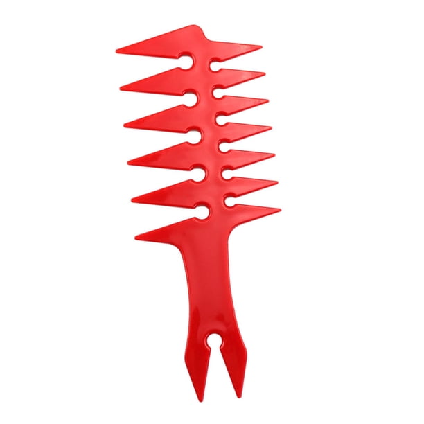 Peine con cabeza de aceite para hombres, peine de dientes grandes para peinar el cabello, peine para desenredar el cabello rizado rojo