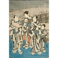 thumbnail image 2 of Utagawa Kunisada (Toyokuni III) 14x18 Gold Ornate Wood Frame and Double Matted Museum Art Print Titled - Summer Celebration in Edo, 2 of 4