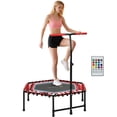 thumbnail image 1 of Soozier Mini-Trampoline Intérieur de 45 Pouces, avec Lumière DEL et Poignée Ajustable, Rouge, 1 of 10
