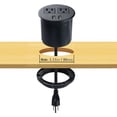 thumbnail image 3 of Power Grommet with USB for Desk, Desktop Power Data Outlet with 2 AC Outlets and 2 USB Ports 6'ft Heavy Duty Power Cord, 3 of 5