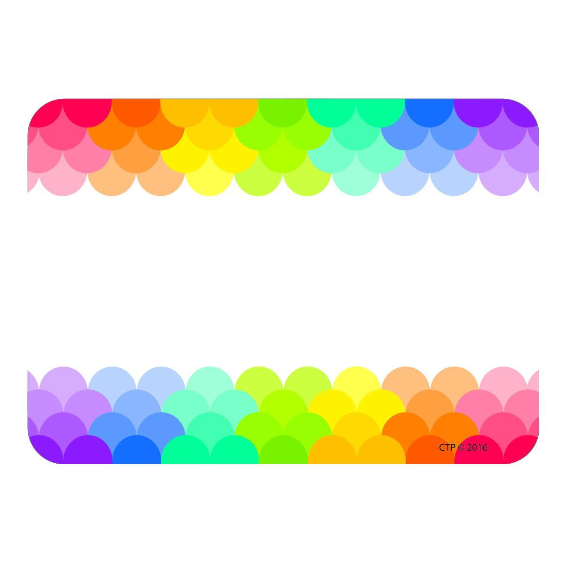 Painted Palette Rainbow Scallops Labels / Name Tags (4821), 3 1/2" x 2