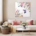 thumbnail image 5 of Botanical Flowers Wall Art Painting on Canvas, Watercolor Floral Bird Butterfly Canvas Art Home Prints Wall Art Framed Modern Artwork for Living Room Bedroom Wall Decor 12x12in, 5 of 9
