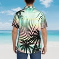 thumbnail image 4 of Kll Men'S Hawaiian Shirt Short Sleeve Button Down Beach Shirts-Tropical Summer Palm, 4 of 7