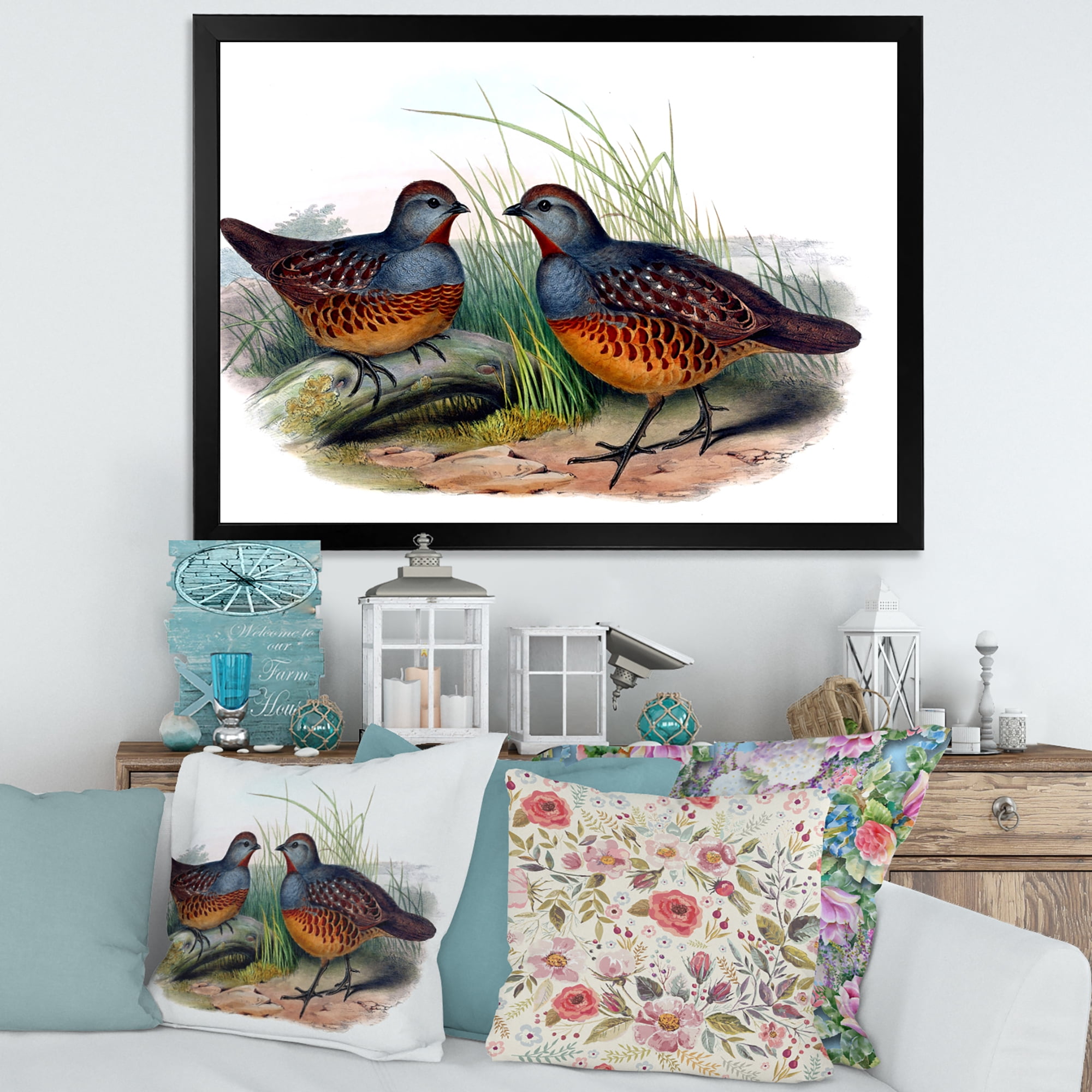 Designart 'Ancient Birds In The Wild VII' Traditional Framed Art Print