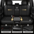 thumbnail image 5 of DIKSOAKR Car Seat Covers Full Set for Jeep Cherokee 2014-2025 Waterproof Leather Seat Covers Cushion Lumbar Support Comfort Automotive Interior Black,Full Set(2 Row 5 Seats), 5 of 11