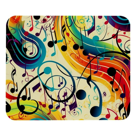 Music Note Mouse Pad, Cloth with Rubberized Base