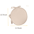 thumbnail image 5 of Inevnen Tie-on Round Chair Seat Pad, Solid Color Soft Chairs Cushion, Circle Cover Mat for Home, 5 of 5