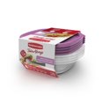 thumbnail image 4 of Rubbermaid TakeAlongs Square Food Storage Containers, 669 mL (2.9 Cup), Special-Edition Orchid Purple, 4 Pack, 4 of 7