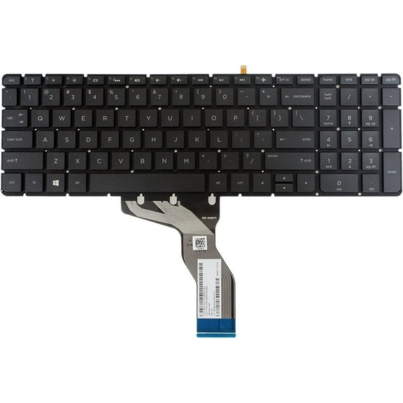New US Black Backlit English Laptop Keyboard (Without Frame) Replacement for HP Envy 17-S100 17-S110NR 17-S113CA 17-S151NR 17-S000 17-S010NR 17-S013CA 17-S017CL 17-S030NR Light Backlight