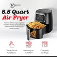 thumbnail image 3 of Air Fryer Kitchen Elite digital 7 en 1, 1500 W, 5,5 L, color negro, 3 of 8