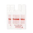 thumbnail image 1 of Bolsa de compras YoYoRain blanca Thank You 28x15x53 cm 100 piezas, 1 of 8