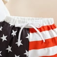 thumbnail image 4 of Coerni 4th of July Toddler Baby Boy Outfit Short Sleeve Crewneck Tee Tops American Flag Shorts Independence Day Clothes Set, 4 of 9