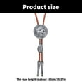 thumbnail image 3 of COMEET bolo necktie, Embossed Boloties for Adult Unisex Vintage PU Leather Necktie Rope Necklace Jewelry Rodeos Tie Formal Event Shirt Tie, 3 of 10