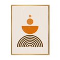 thumbnail image 1 of Designart Abstract Rainbow Sun and Moon In Earth Tones V FLOAT FRAME WALL ART, 1 of 4