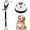 White, variant on Dalrosia 2PCS Dog Doorbells, Pet Training Bells for Go Outside Potty Training and Communication Device Large Loud Dog Bell Cat Puppy Interactive Toys Adjustable Strap Door Bell