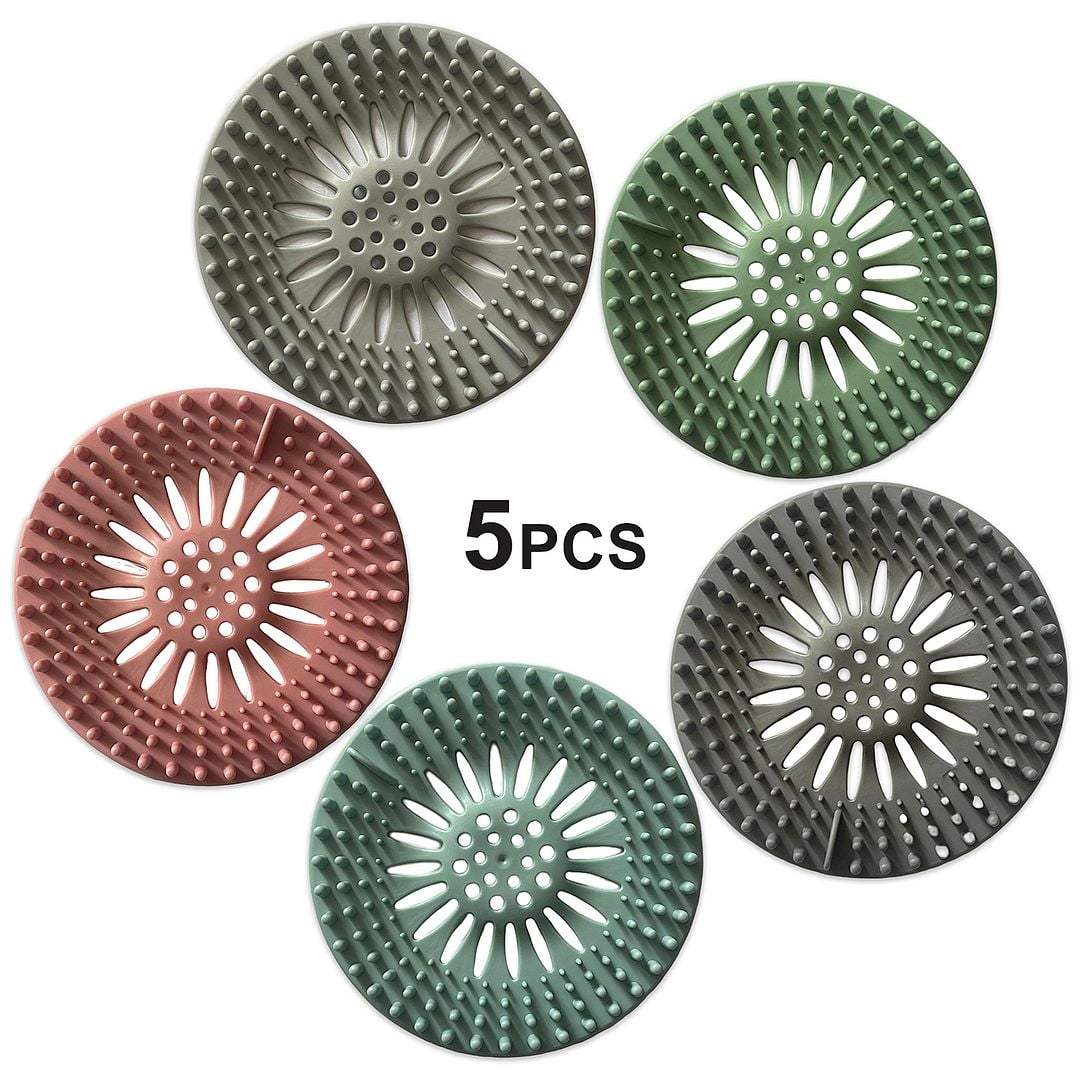 Semfri Hair Catcher Durable Silicone Hair Stopper Shower Drain Covers