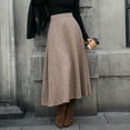 thumbnail image 4 of QHFBli Women Winter Skirt,Aline Long Fall Skirt with Pockets and High Elastic Wasit, 4 of 8