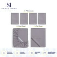 thumbnail image 5 of Sweet Home Collection 1500 Series 6 Piece Ultra Soft Microfiber Sheet Set, King, Plum, 5 of 5