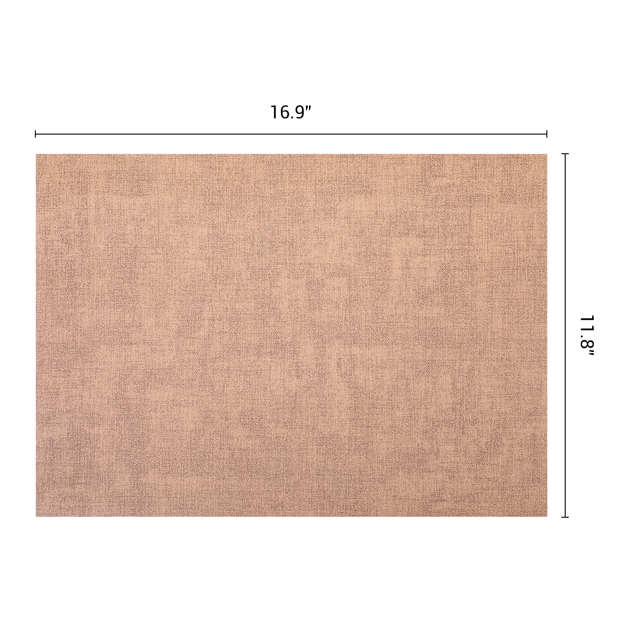 Unique Bargains 6pcs Stylish Faux Leather Placemats Coffee 16.9"x11.8"