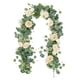 thumbnail image 3 of Arreglo floral de enredaderas artificiales, hebras versátiles de eucalipto sintético Champán, 3 of 8