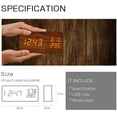 thumbnail image 4 of Rawiri Reloj despertador digital de mesa LED fecha humedad temperatura aspecto madera reloj de pie decoración alarma, 4 of 6