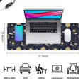 thumbnail image 5 of Long Mouse Pads for Desk,Blue Sun Moon Star Pattern Desk Mats on Top Of Desks, Desk Mouse Pad Extra Large with 3mm Non-Slip Base and Stitched Edge for Gaming,Office,Work,Home 31.5"x11.8", 5 of 6