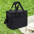 thumbnail image 6 of figatia Bag Lunch Box Multifunctional Zipper Insulated Thermal Bag for Travel Beach Work Lunch Office Hiking Black 29.5x20x23cm, 6 of 8
