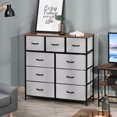thumbnail image 2 of HOMCOM Commode de Rangement à 9 Tiroirs Pliable Bacs en Tissu, 2 of 10