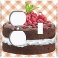 thumbnail image 4 of Metal Light Switch Plate Cover Elegant Chocolate Cake Dessert CAK009, 4 of 15