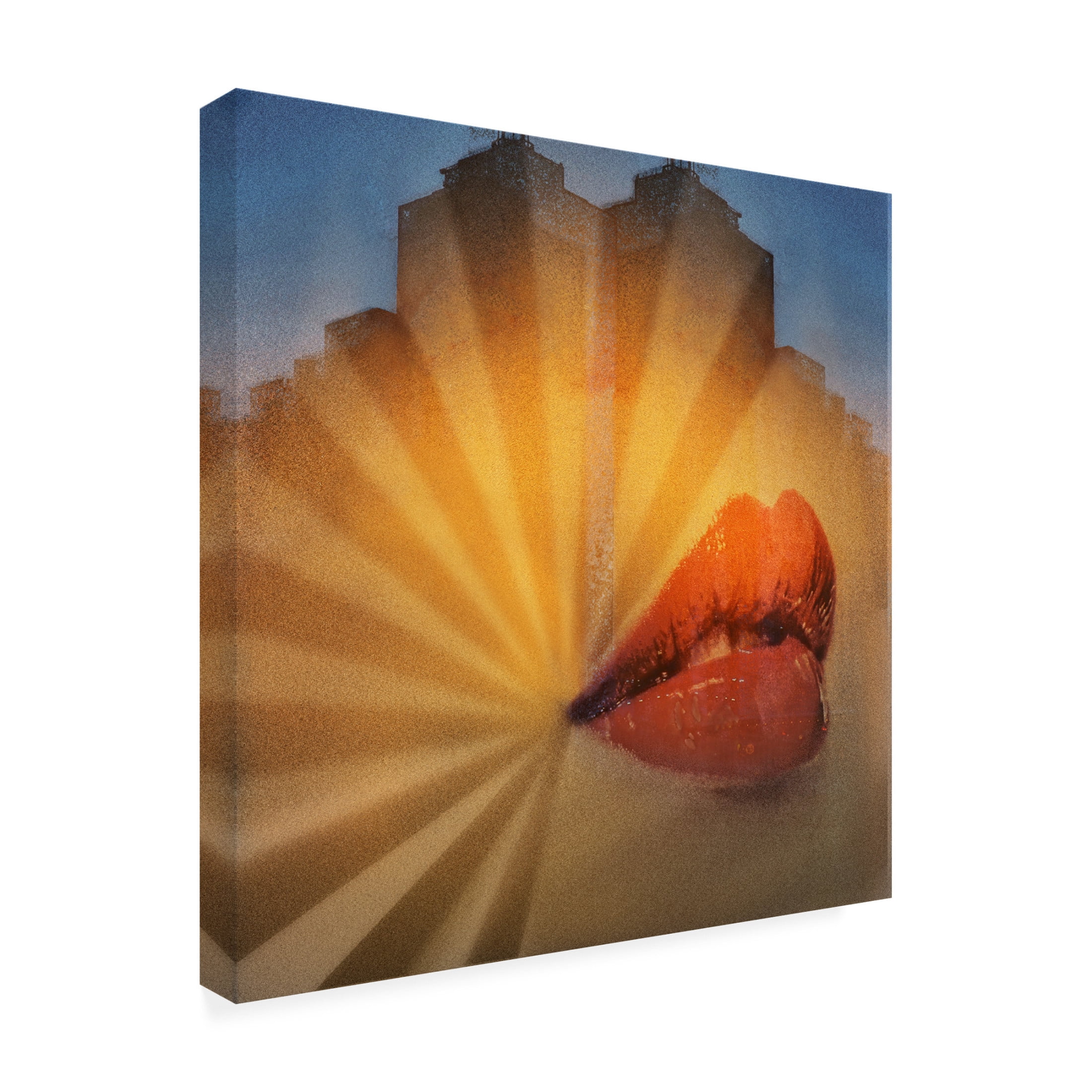 Trademark Fine Art Peter Hammer The Kiss Of Red Lips Canvas Wall Art