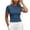 Blue, variant on CQONEPT Women Elastic Workout Shirts Breathable Compression Quick Dry Gym Lightweight Basic Fitted Running Tops Blue XXL
