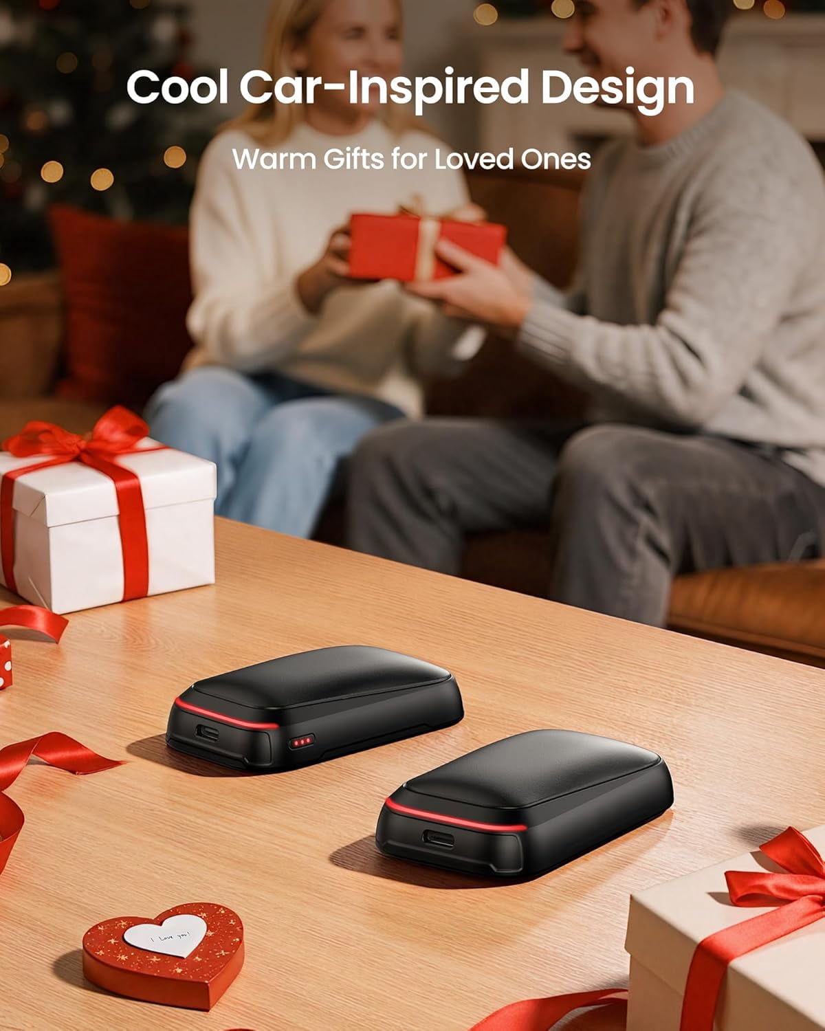Electric Hand Warmers Rechargeable, Magnetic Pocket Hand Warmer 2-Pack, 3s Fast Heating, Fits in Gloves, for Winter Sports, Hunting Accessories, Stocking Stuffers Gifts for Men Women