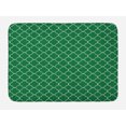 thumbnail image 1 of Quatrefoil Bath Mat, Four Leaf Clover Flower on Moroccan Trellis Mosaic Pattern Traditional Digital Print, Non-Slip Plush Mat Bathroom Kitchen Laundry Room Decor, 29.5 X 17.5 Inches, Green, Ambesonne, 1 of 2