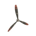 thumbnail image 5 of DecMode Black Metal 3 Blade Airplane Propeller Wall Decor with Aviation Detailing, 5 of 7