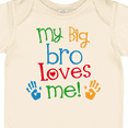 thumbnail image 4 of Inktastic My Big Bro Loves Me Little Brother Sister Boys or Girls Baby Bodysuit, 4 of 5