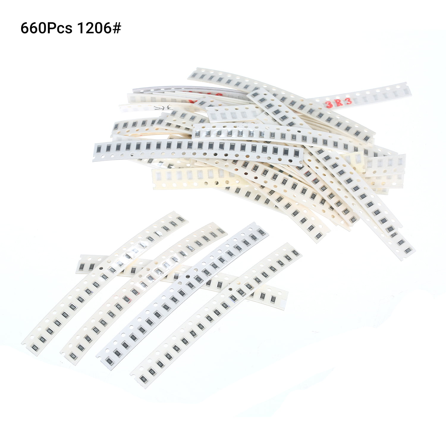 330PCS 2512 SMD Resistor Assorted Kit 1R-1M Ohm 5% 33 Values x 10PCS CA 