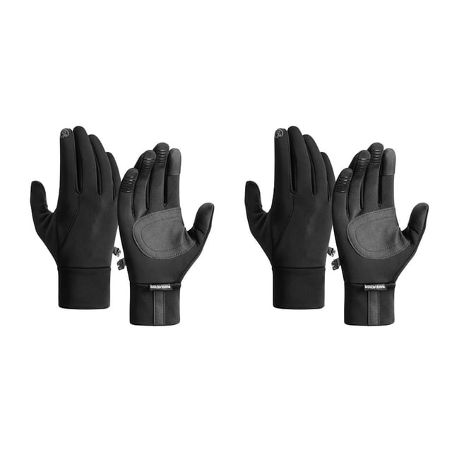 Guardurnaity 1 par de guantes de ciclismo a prueba de viento pantalla táctil antideslizante manopla de esquí manoplas térmicas portátiles Negro METRO 2piezas